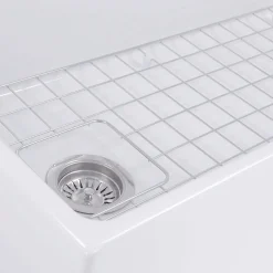Nantucket Sinks Cape 36" Fireclay Farmhouse Sink, White, T-FCFS36