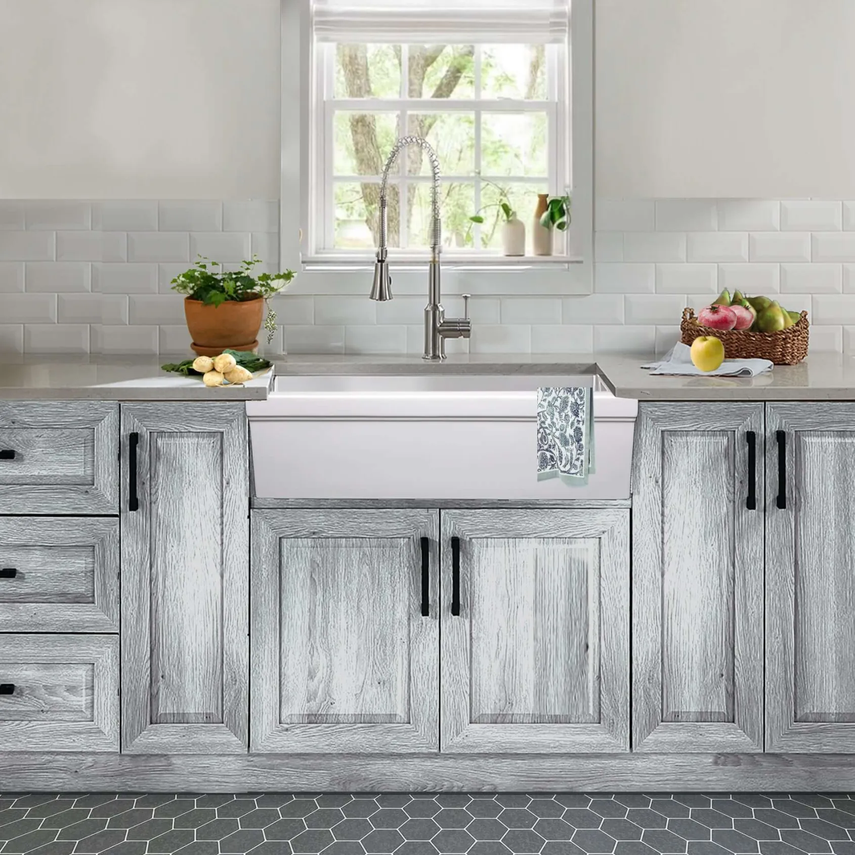 Nantucket Sinks Cape 30" Fireclay Farmhouse Sink, White, WHFCDL30