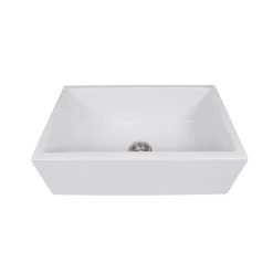 Nantucket Sinks Cape 30" Fireclay Farmhouse Sink, White, Hyannis-30