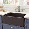 Nantucket Sinks Cape 30" Fireclay Farmhouse Sink, Coffee Brown, T-FCFS30CB