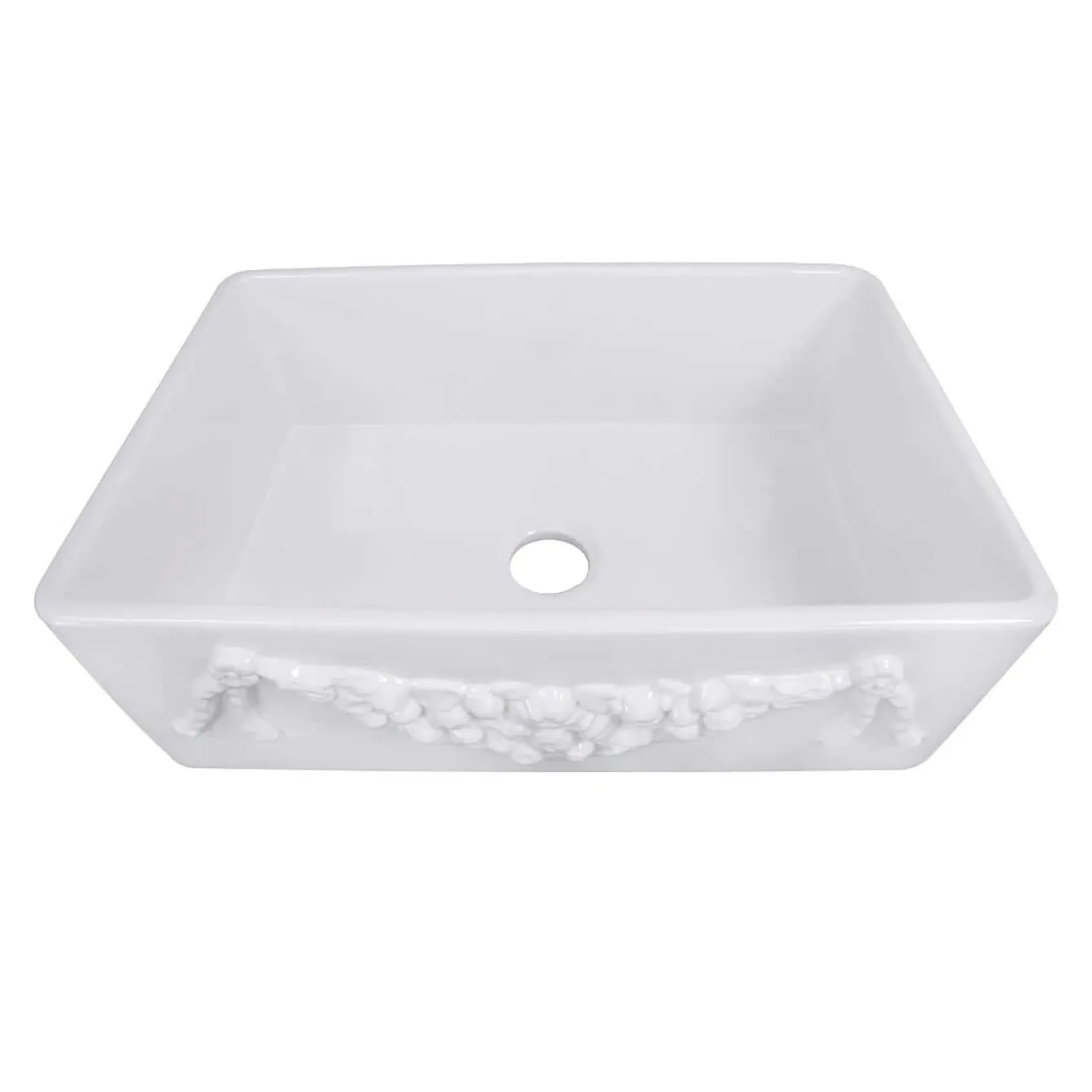 Nantucket Sinks Cape 30" Fireclay Farmhouse Sink, White, Garland-30W