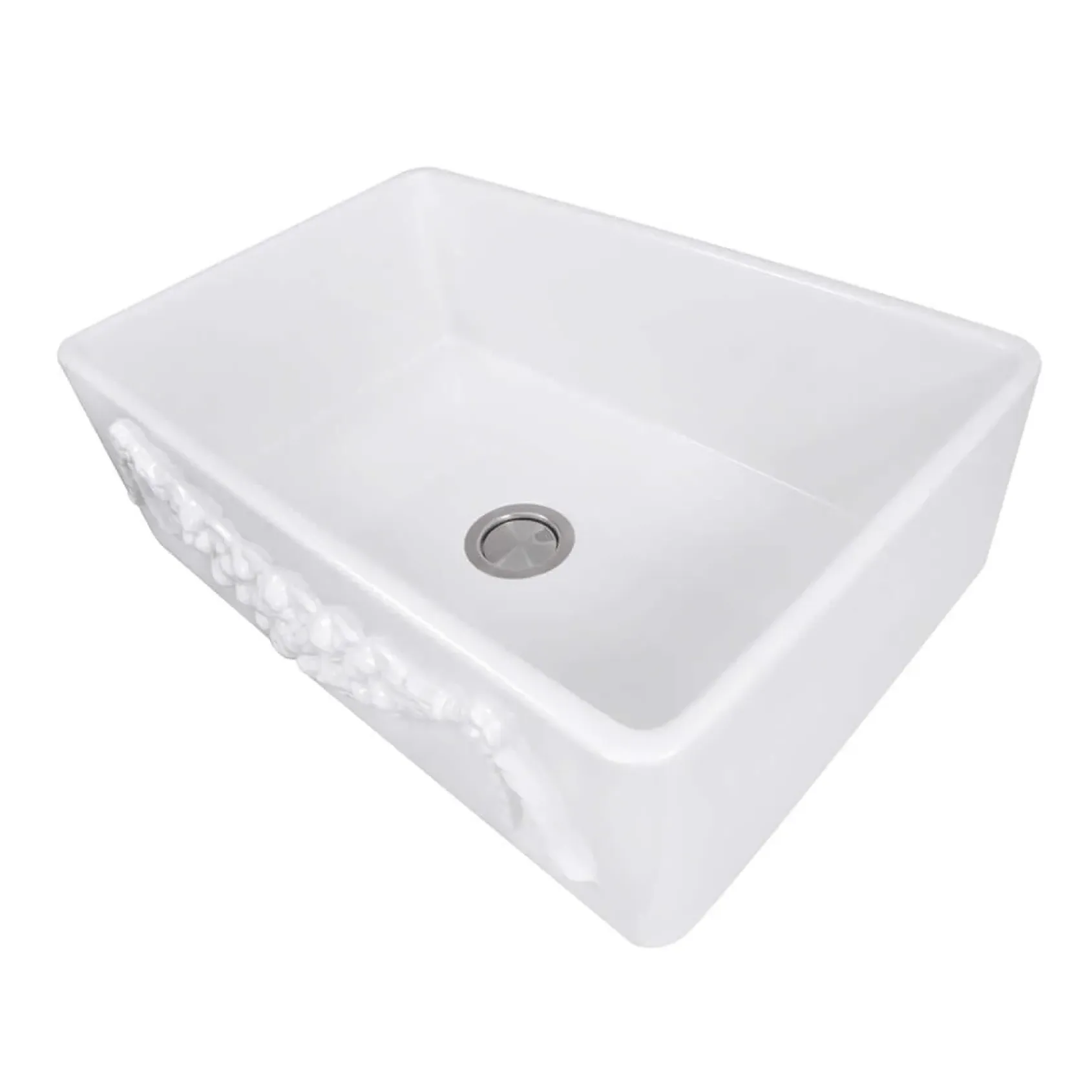 Nantucket Sinks Cape 30" Fireclay Farmhouse Sink, White, Garland-30W