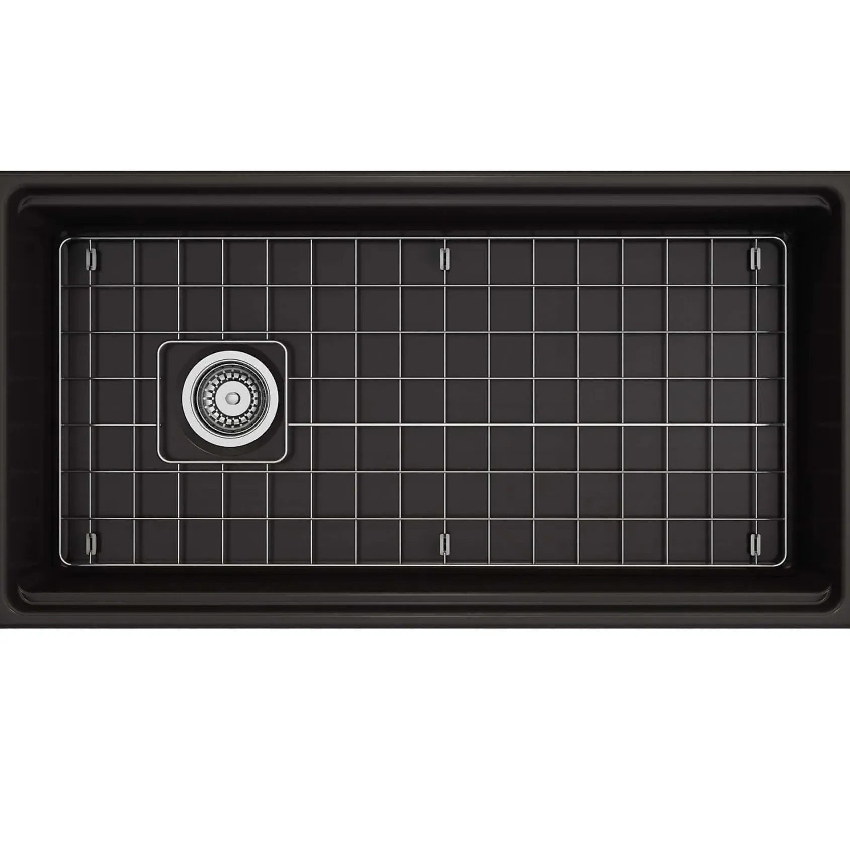 Nantucket Sinks Cape 36" Fireclay Workstation Farmhouse Sink with Accessories, Matte Black, T-PS36MB