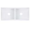 Nantucket Sinks Cape 40" Fireclay Farmhouse Sink, 50/50 Double Bowl, White, Hyannis-39-DBL