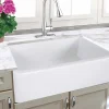 Nantucket Sinks Cape 33" Fireclay Farmhouse Sink, White, Harwich-33