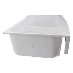 Nantucket Sinks Glacierstone 31" Retrofit Double Bowl Farmhouse Sink, White, NS-GSEZA32D