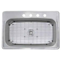 Nantucket Sinks Madaket 33" Stainless Steel Kitchen Sink, 18 Gauge, NS3322-8