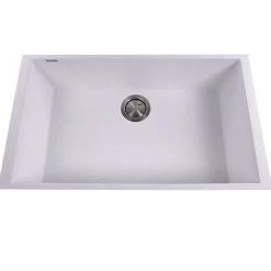 Nantucket Sinks Plymouth 30" Granite Composite Kitchen Sink, White, PR3018-W