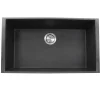 Nantucket Sinks Plymouth 33" Granite Composite Kitchen Sink, Black, PR3320-BL-UM