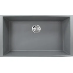 Nantucket Sinks Plymouth 33" Granite Composite Kitchen Sink, Titanium, PR3320-TI-UM