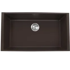 Nantucket Sinks Plymouth 33" Granite Composite Kitchen Sink, Brown, PR3320-BR-UM