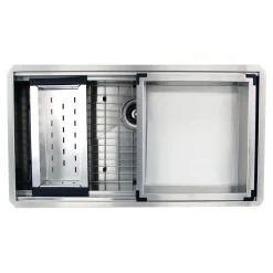 Nantucket Sinks Pro Series 36" Stainless Steel Kitchen Sink, 16 Gauge, ZR-PS-3620-16