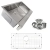 Nantucket Sinks Pro Series 33" Stainless Steel Retrofit Farmhouse Sink, 16 Gauge, EZApron33-5.5