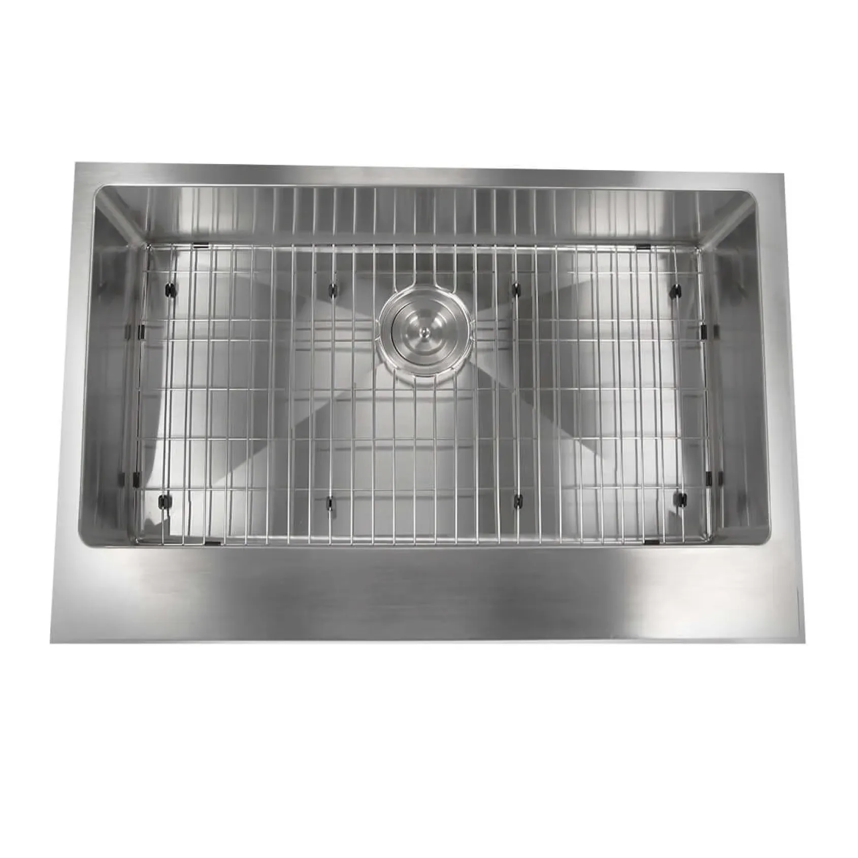 Nantucket Sinks Pro Series 33" Stainless Steel Retrofit Farmhouse Sink, 16 Gauge, EZApron33-5.5