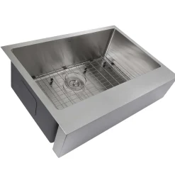 Nantucket Sinks Pro Series 30" Stainless Steel Retrofit Farmhouse Sink, 16 Gauge, EZApron30