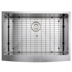 Nantucket Sinks Pro Series 30" Stainless Steel Farmhouse Sink, 16 Gauge, APRON302010-SR-16
