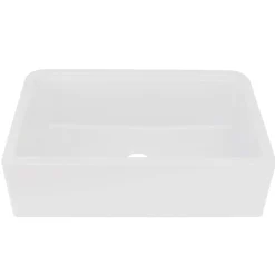 Nantucket Sinks Rockport 33" Granite Composite Workstation Farmhouse Sink with Accessories, White, PR3320-APS-W