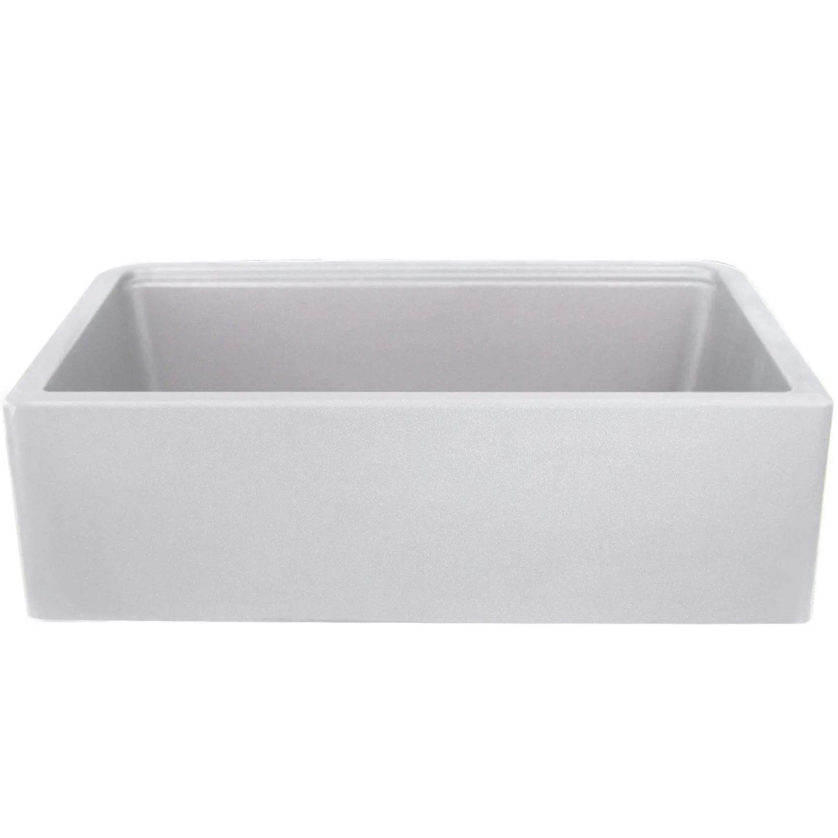 Nantucket Sinks Rockport 33" Granite Composite Workstation Farmhouse Sink with Accessories, Light Grey, PR3320-APS-G