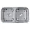 Nantucket Sinks Sconset 33" Stainless Steel Kitchen Sink, 16 Gauge, 50/50 Double Bowl, NS10i-16
