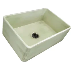 Nantucket Sinks Vineyard 30" Fireclay Farmhouse Sink, Light Green, FCFS3020S-ShabbyGreen