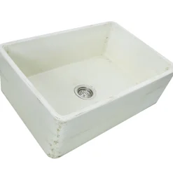 Nantucket Sinks Vineyard 30" Fireclay Farmhouse Sink, Pale Yellow, FCFS3020S-ShabbyStraw
