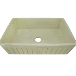 Nantucket Sinks Vineyard 33" Fireclay Farmhouse Sink, Light Green, FCFS3320S-ShabbyGreen
