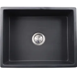 Nantucket Sinks Vineyard 23" Fireclay Farmhouse Sink, Matte Black, FCFS2418S-MatteBlack