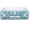 Nantucket Sinks Vineyard 33" Fireclay Farmhouse Sink with Accessories, White/Blue, FCFS3320S-BluMare