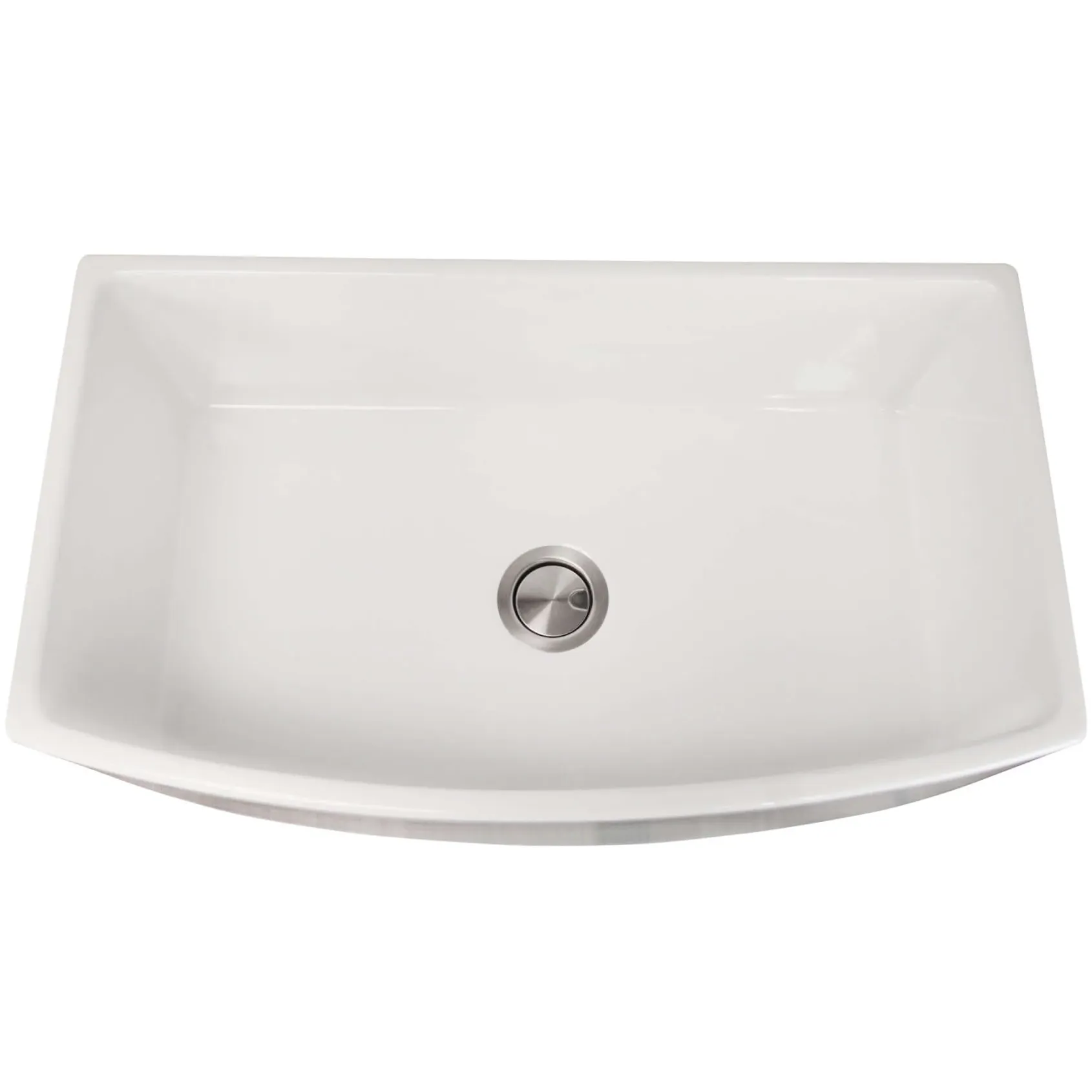 Nantucket Sinks Vineyard 33" Fireclay Farmhouse Sink, White, FCFS3320CA-W