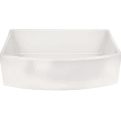 Nantucket Sinks Vineyard 33" Fireclay Farmhouse Sink, White, FCFS3320CA-W