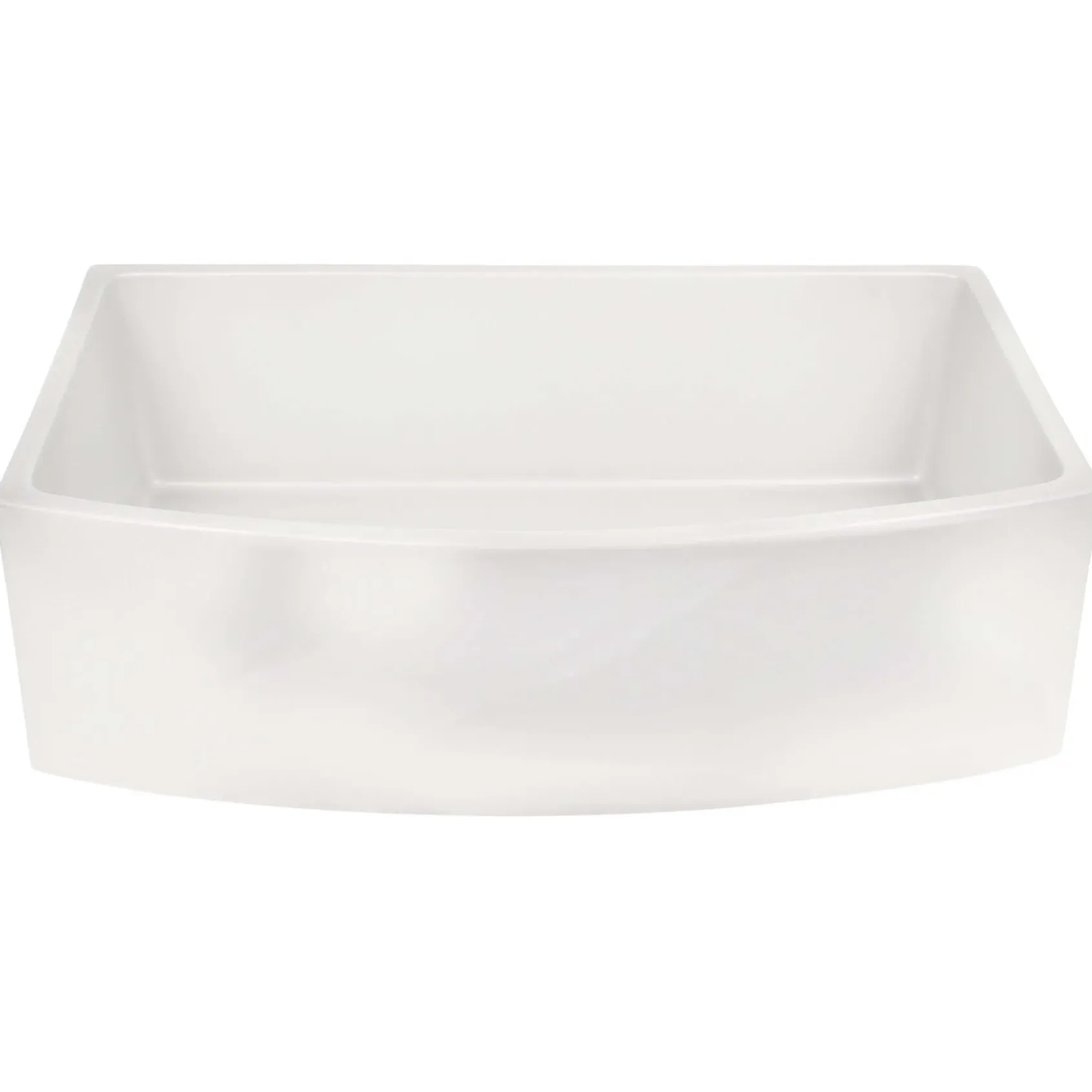 Nantucket Sinks Vineyard 33" Fireclay Farmhouse Sink, White, FCFS3320CA-W