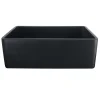 Nantucket Sinks Vineyard 30" Fireclay Farmhouse Sink with Accessories, Matte Black, FCFS3020S-MatteBlack