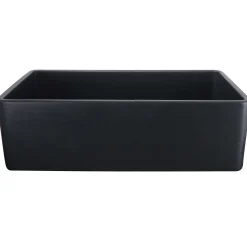 Nantucket Sinks Vineyard 33" Fireclay Farmhouse Sink with Accessories, Matte Black, FCFS3320S-MatteBlack