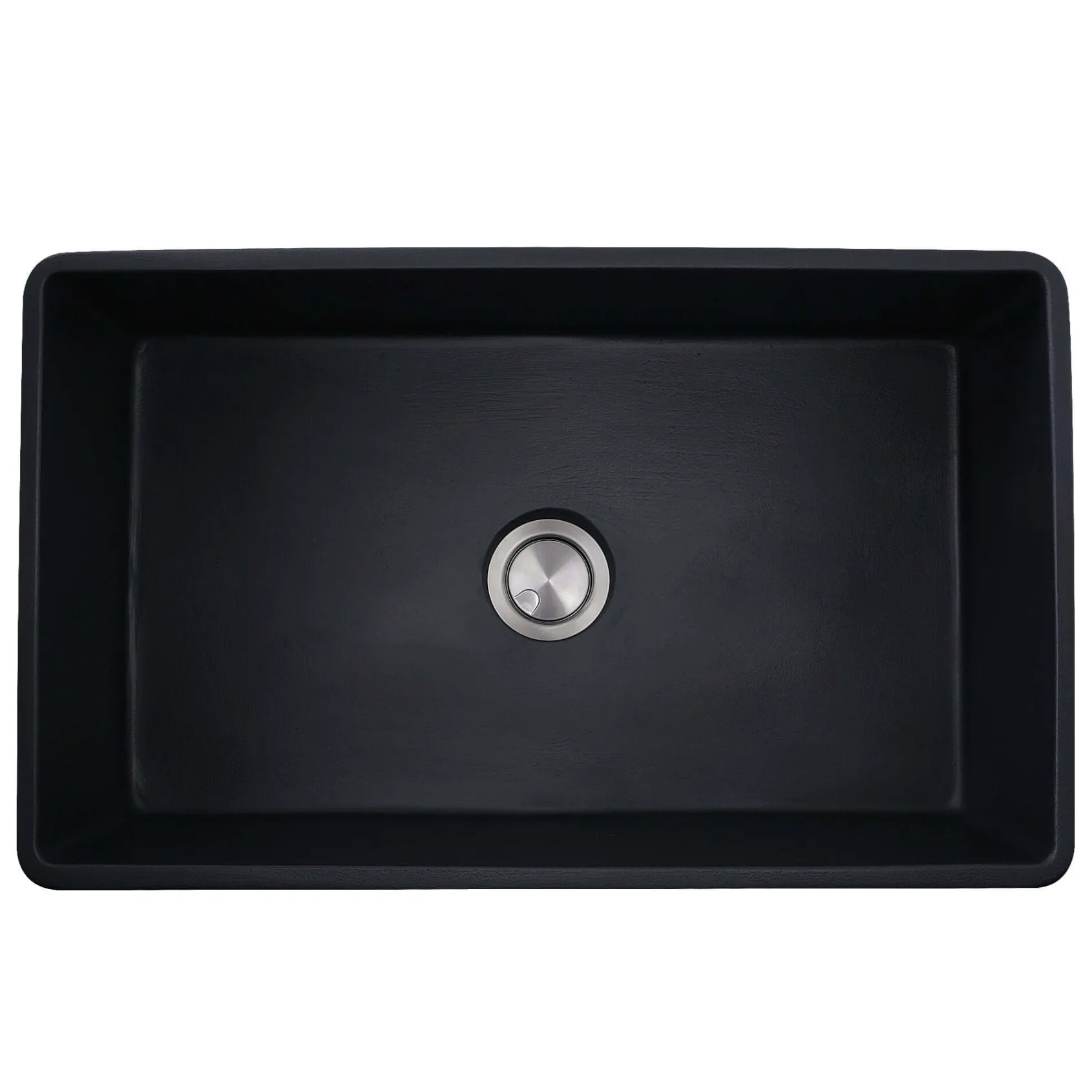 Nantucket Sinks Vineyard 33" Fireclay Farmhouse Sink with Accessories, Matte Black, FCFS3320S-MatteBlack