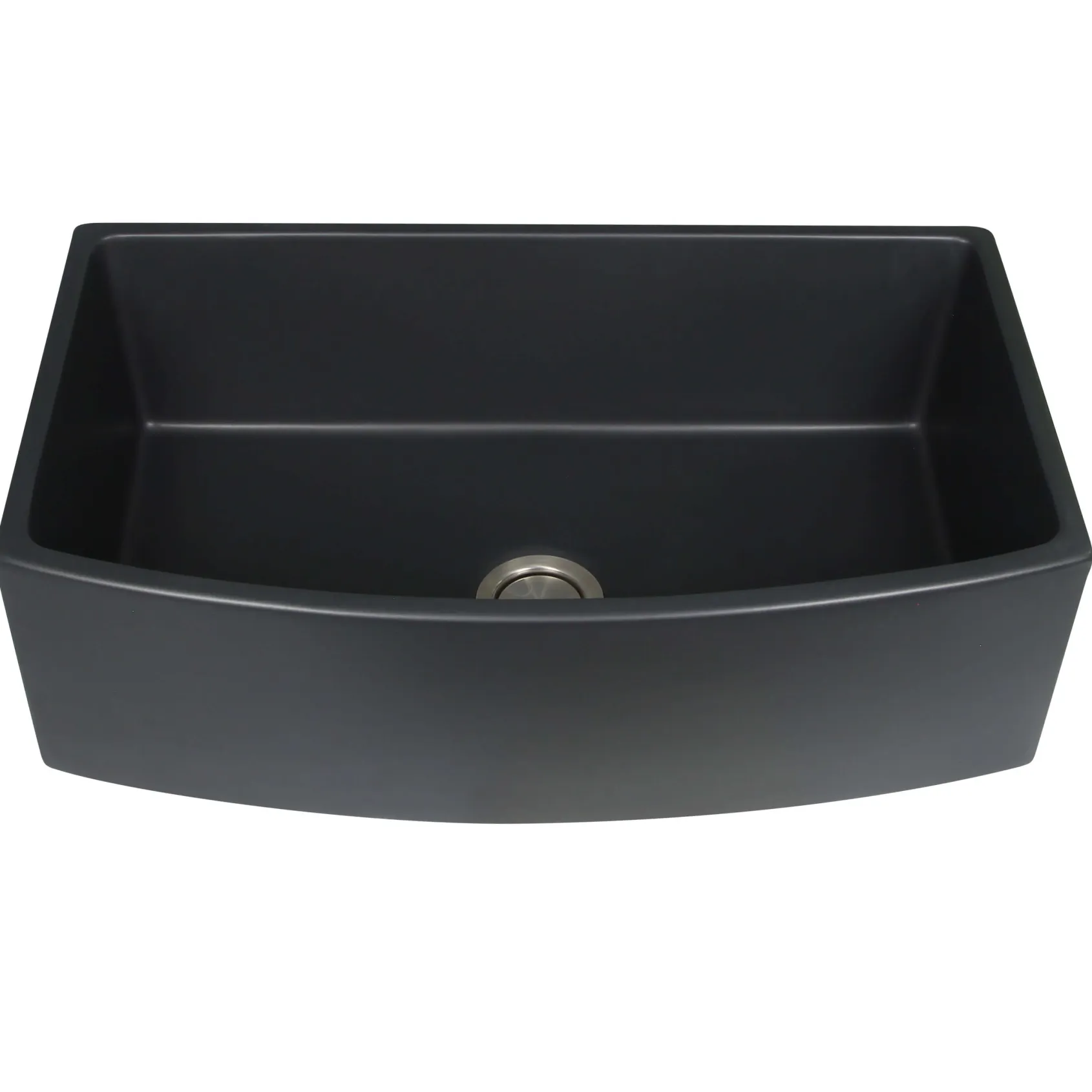 Nantucket Sinks Vineyard 33" Fireclay Farmhouse Sink with Accessories, Matte Black, FCFS3320CA-MB
