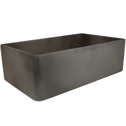 Nantucket Sinks Vineyard 30" Fireclay Farmhouse Sink, Concrete Grey, FCFS3020S-Concrete