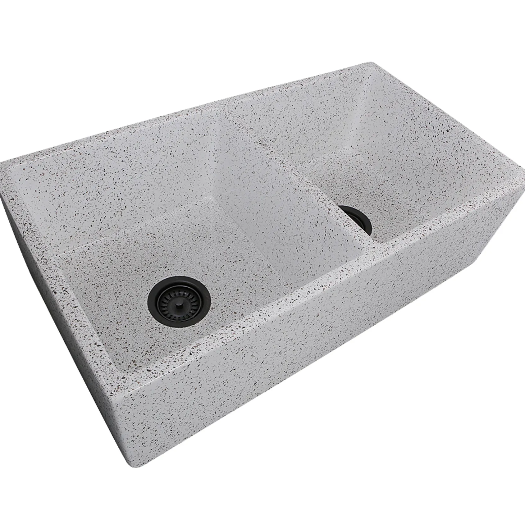 Nantucket Sinks Vineyard 33" Fireclay Farmhouse Sink, Double Bowl, Various neutrals, FCFS3318D-PietraSarda