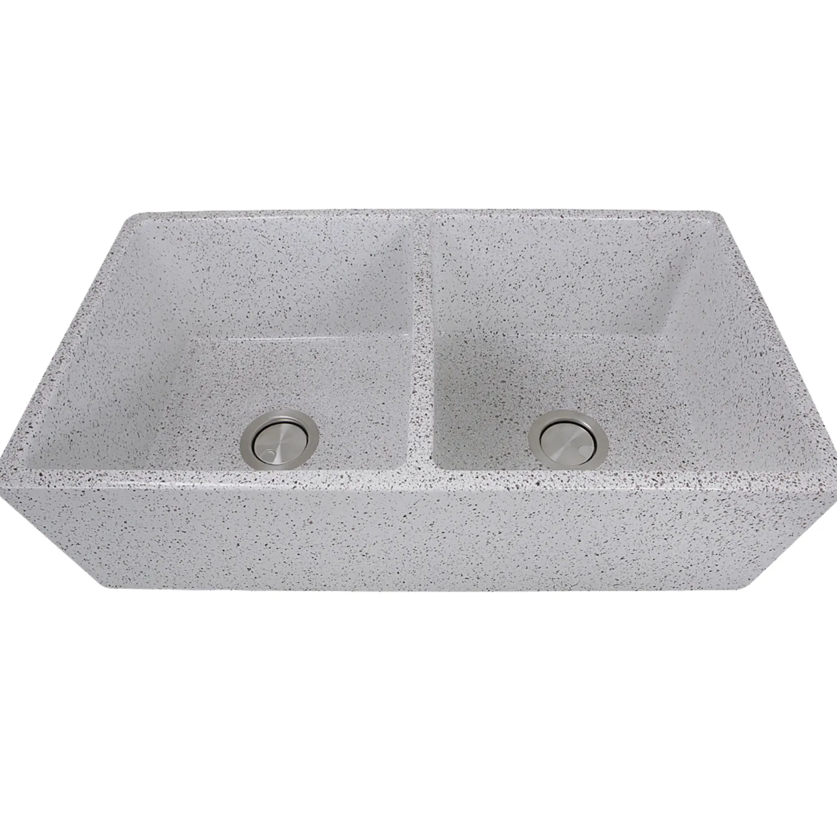 Nantucket Sinks Vineyard 33" Fireclay Farmhouse Sink, Double Bowl, Various neutrals, FCFS3318D-PietraSarda