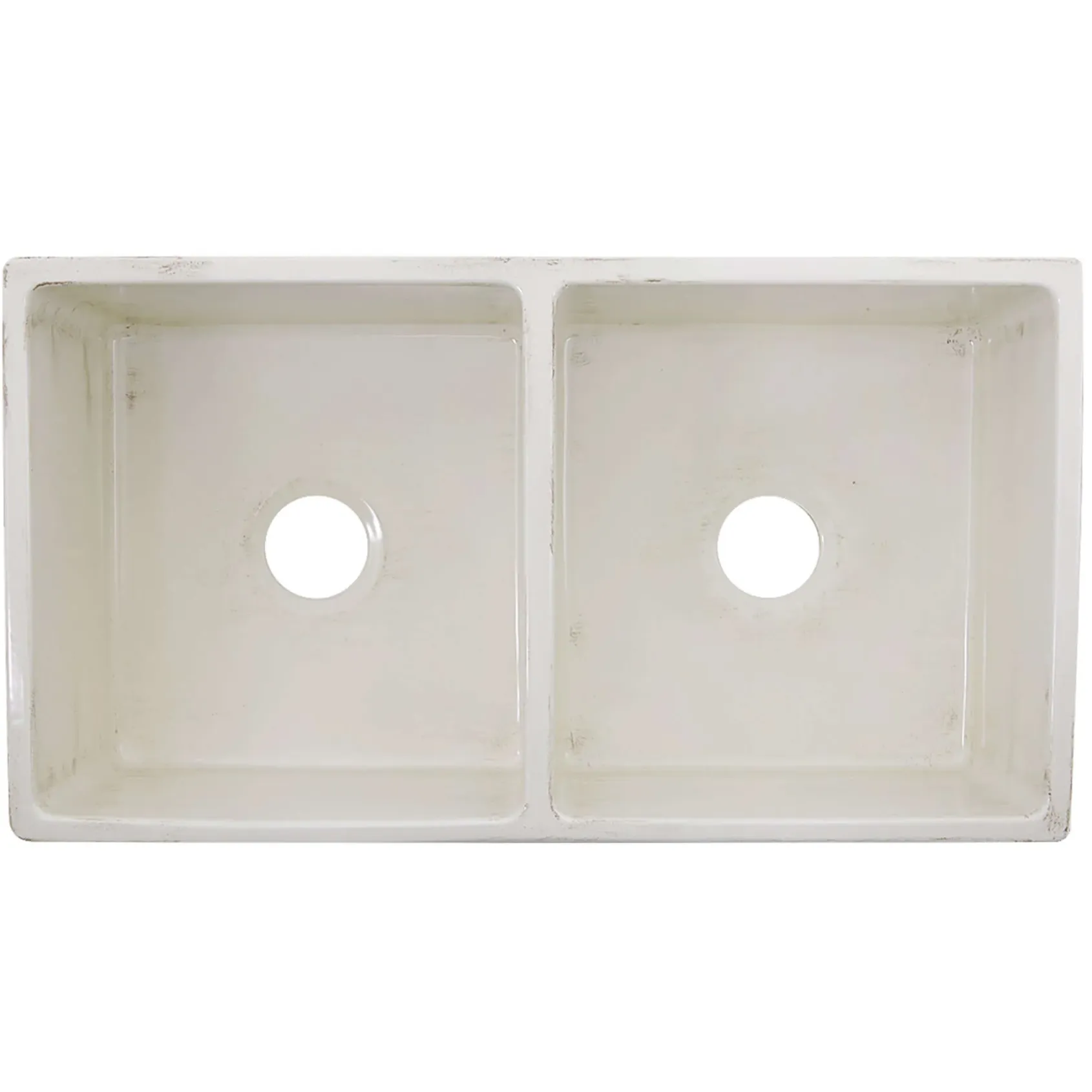 Nantucket Sinks Vineyard 33" Fireclay Farmhouse Sink, Double Bowl, Pale Yellow, FCFS3318D-ShabbyStraw
