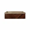 Native Trails 36" Cabernet Floating Vanity with NativeStone Trough in Earth, VNW194-NSL3619-E