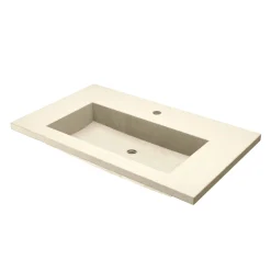 Native Trails 36" Capistrano ADA NativeStone Vanity Top and Trough Sink in Sand, 1 Faucet Hole, NSVT36-D1