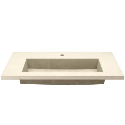 Native Trails 36" Capistrano ADA NativeStone Vanity Top and Trough Sink in Sand, 1 Faucet Hole, NSVT36-D1