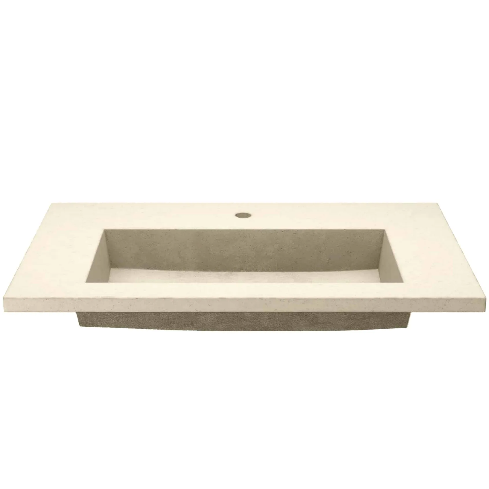 Native Trails 36" Capistrano ADA NativeStone Vanity Top and Trough Sink in Sand, 1 Faucet Hole, NSVT36-D1