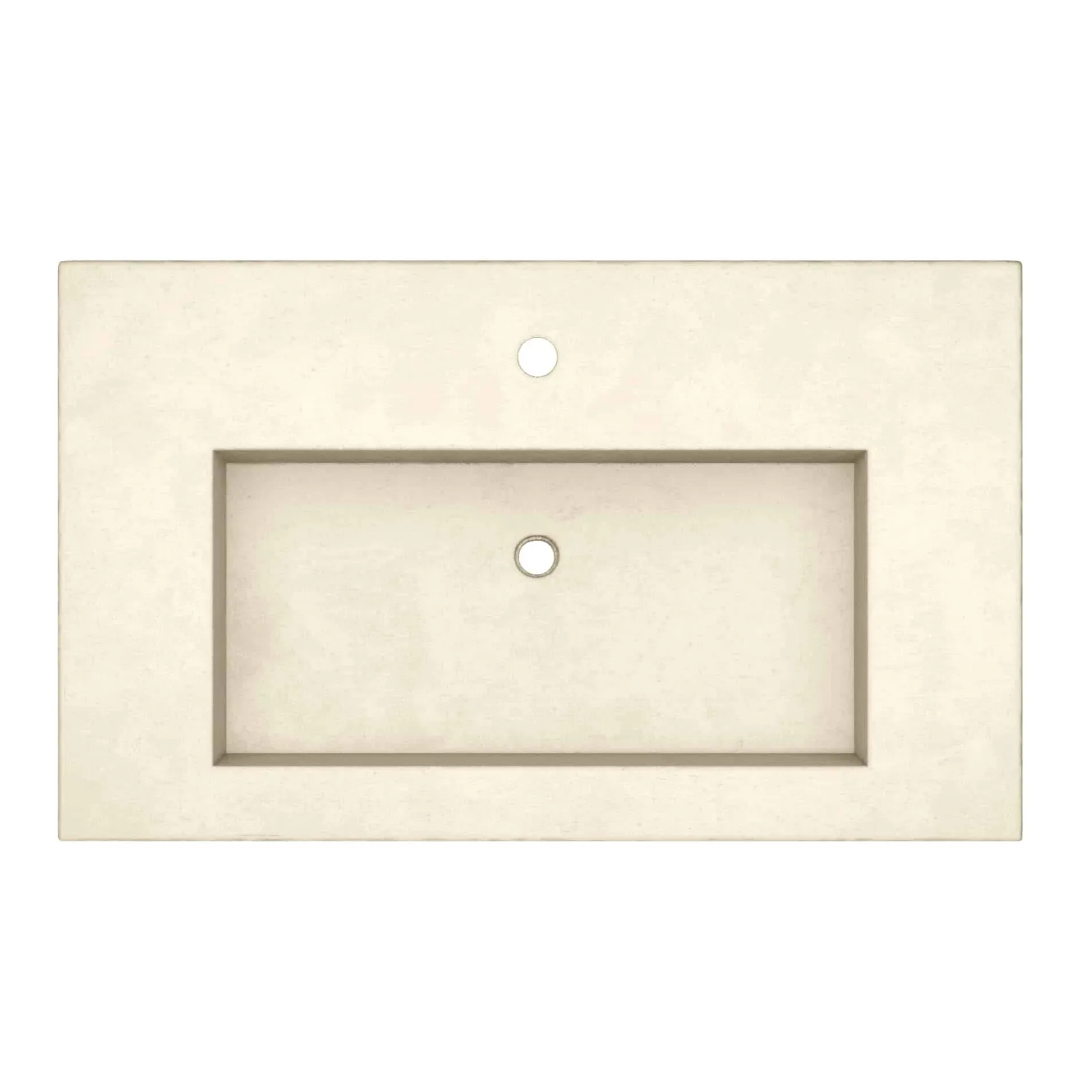 Native Trails 36" Capistrano ADA NativeStone Vanity Top and Trough Sink in Sand, 1 Faucet Hole, NSVT36-D1