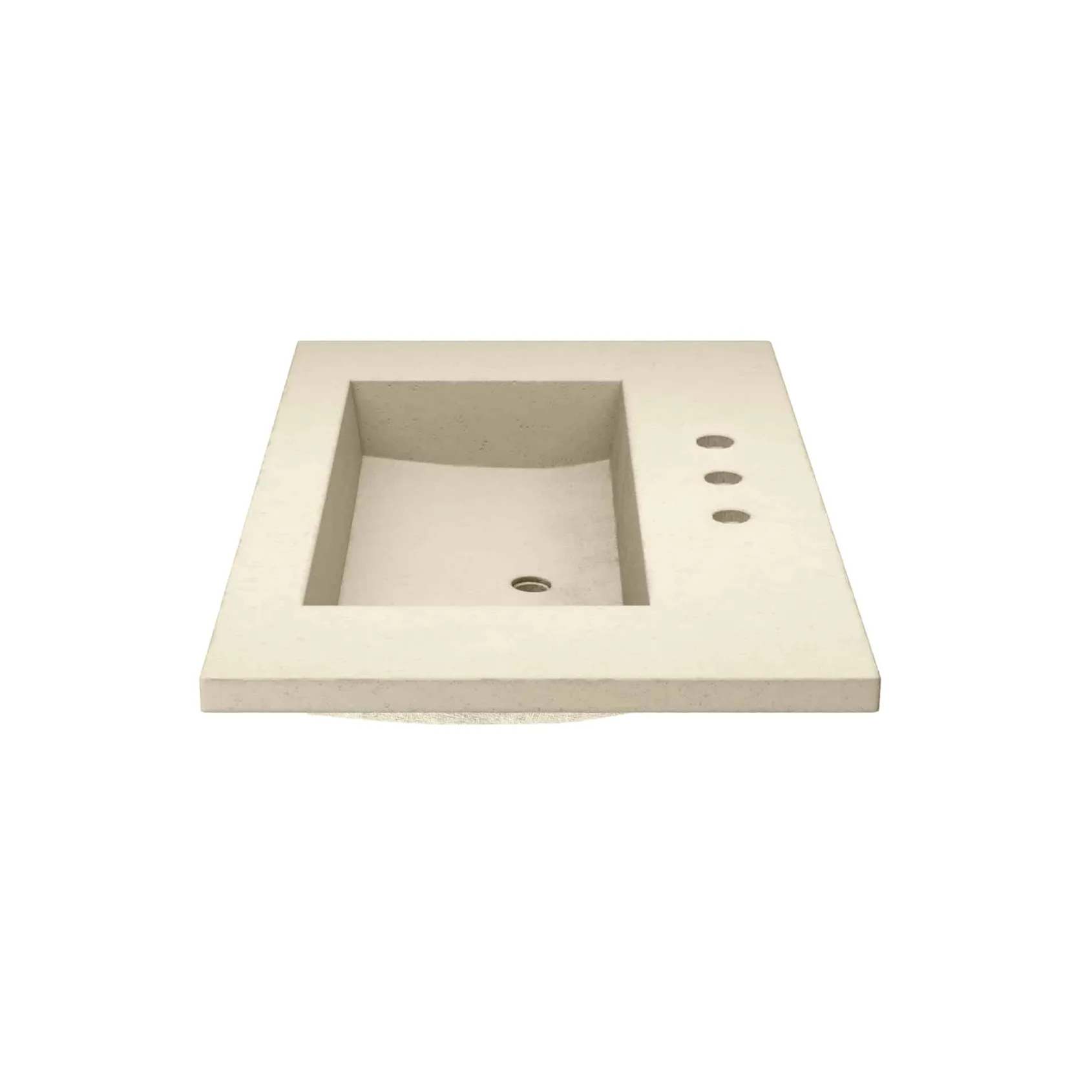 Native Trails 36" Capistrano ADA NativeStone Vanity Top and Trough Sink in Sand, 3 Faucet Holes, NSVT36-D