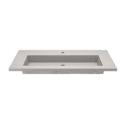 Native Trails 48" Capistrano ADA Vanity Top with Integral Trough Sink in Ash, Single Faucet Cutout, NSVT48-A1