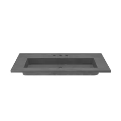 Native Trails 48" Capistrano ADA Vanity Top with Integral Trough Sink in Slate, 8" Widespread Faucet Cutout, NSVT48-S