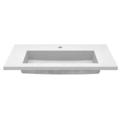Native Trails 36" Capistrano ADA Vanity Top with Integral Trough Sink in Pearl, Single Faucet Cutout, NSVT36-P1