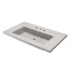 Native Trails 36" Capistrano ADA Vanity Top with Integral Trough Sink in Ash, 8" Widespread Faucet Cutout, NSVT36-A