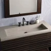 Native Trails 48" Capistrano ADA Vanity Top with Integral Trough Sink in Ash, 8" Widespread Faucet Cutout, NSVT48-A